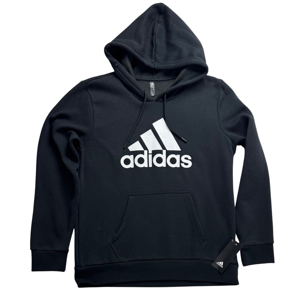 Adidas Golf Mens Black Long‎ Sleeve hooded Print Logo hoodie Size L